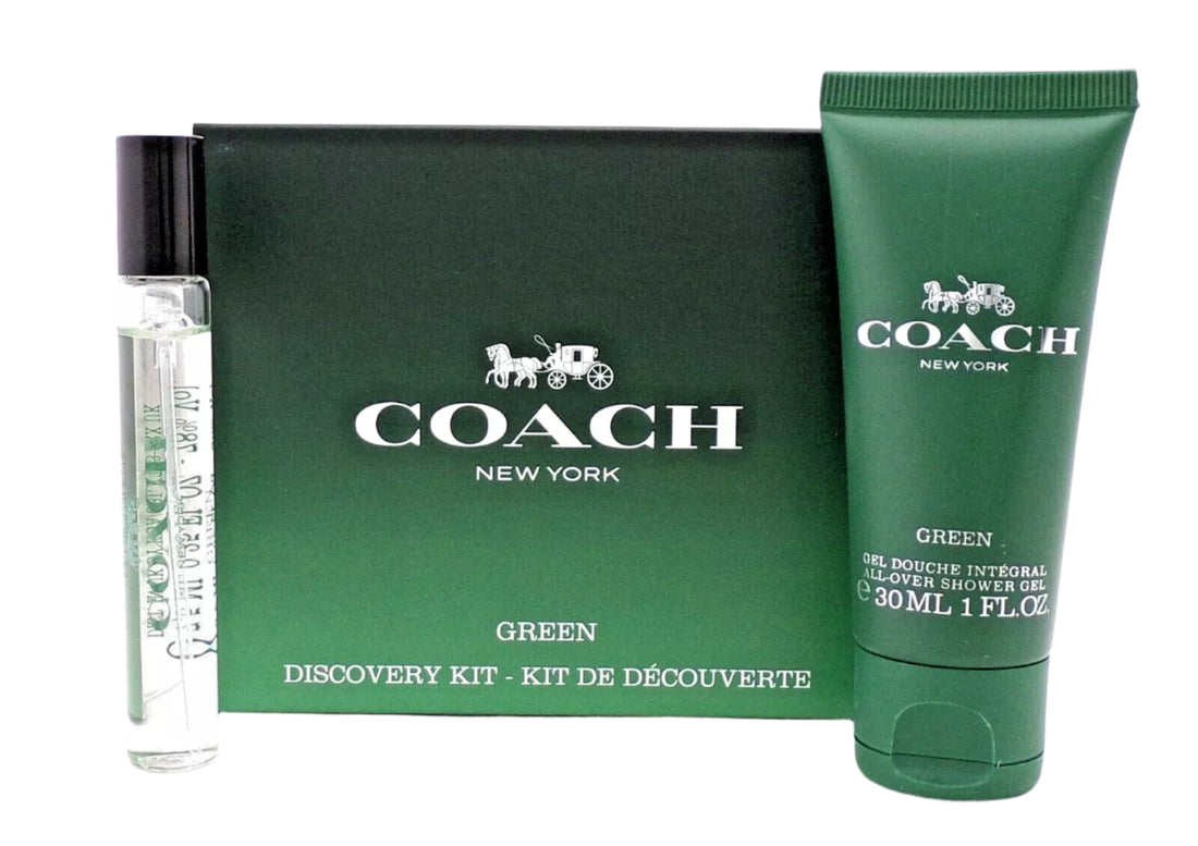 Coach New York Green Discovery Gift Set Spray + 1.0oz Shower Gel